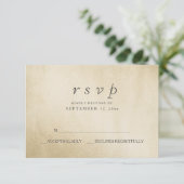 Goldfolie Elegant Modernes Hochzeitsszenario RSVP (Stehend Vorderseite)