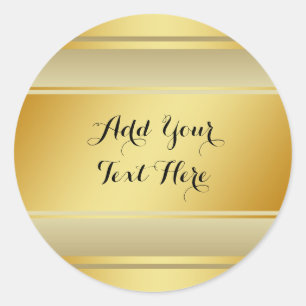 Goldfolie Faux Glitter Anpassen Klassisch Golden Runder Aufkleber