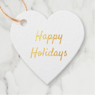 Goldfolie Feiertage Einfach weißes Geschenk Geschenkanhänger