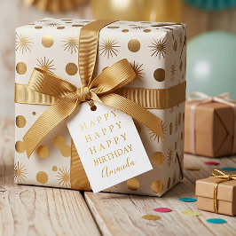 Goldfolie Foto Alles Gute zum Geburtstag Geschenk- Geschenkanhänger