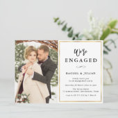 Goldfolie-Foto Einladung (Stehend Vorderseite)