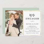 Goldfolie-Foto Einladung (Vorne/Hinten)