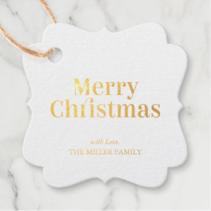 Goldfolie Frohe Weihnachten Geschenkanhänger