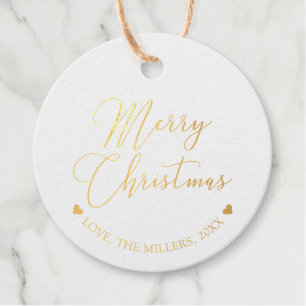 Goldfolie Frohe Weihnachten Geschenkanhänger