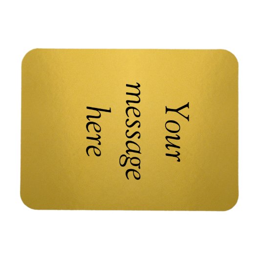 Goldfolie fügen Sie Ihren benutzerdefinierten Text Magnet (Horizontal)