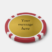 Goldfolie fügen Sie Ihren benutzerdefinierten Text Pokerchips (Einzeln)