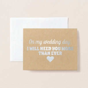 Goldfolie   Funny Bridesmaid oder Trauzeugin Folienkarte