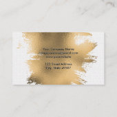 Goldfolie gebürstet | Fliesenmuster Visitenkarte (Rückseite)