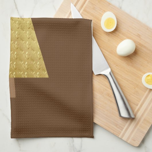 Goldfolie Geschirrtuch (Viertel Falte)