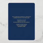 Goldfolie gestreift Bar Mitzvah Einladung mit Star (Rückseite)