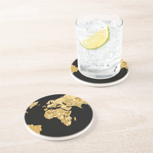 Goldfolie Getränkeuntersetzer (Seite)