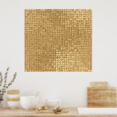 Goldfolie, Glitzer nahtlose Textur. Poster (Küche)