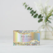 Goldfolie Glitzer Visitenkarte (Stehend Vorderseite)