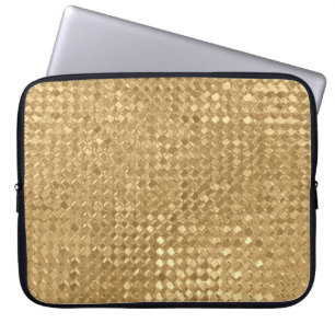 Goldfolie, glitzernde nahtlose Textur. Laptopschutzhülle