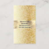 Goldfolie | Gold Abstrakte Textur Hintergrund Visitenkarte (Rückseite)