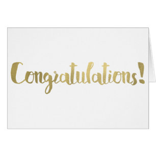 Goldfolie Gratulation Modernschrift Danke