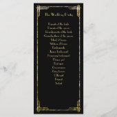 Goldfolie Great Gatsby Art Deco Hochzeitsprogramme Programm (Rückseite)