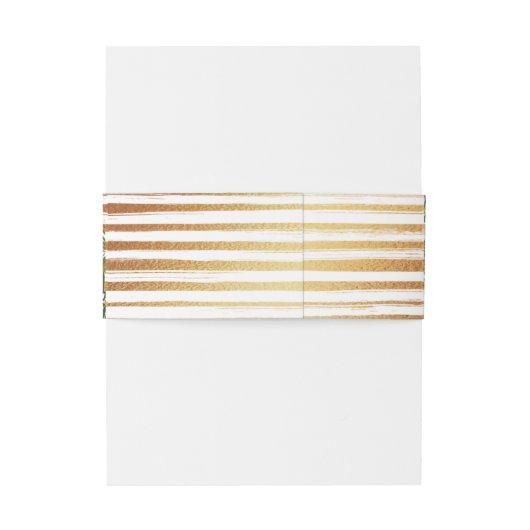 Goldfolie & Green Palm Leaf Beach Hochzeit Einladungsbanderole (Rückseitenbeispiel)