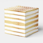 Goldfolie & Green Palm Leaf Beach Hochzeit Geschenkschachtel (Rückseite)