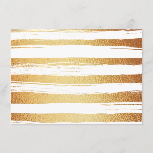 Goldfolie & Green Palm Leaf Beach Hochzeit Hinweiskarte (Rückseite)