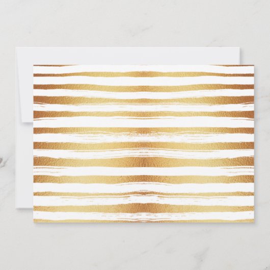 Goldfolie & Green Palm Leaf Beach Hochzeitsfest Fo Save The Date (Rückseite)