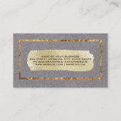 Goldfolie | Grenze | Stoff Visitenkarte (Rückseite)