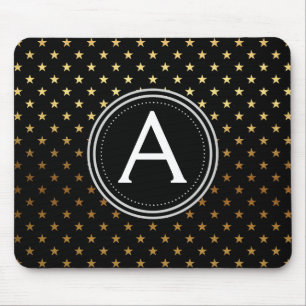 Goldfolie hat mit Monogramm moderne Mausunterlage Mousepad