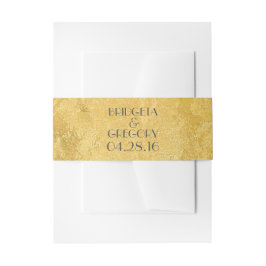 Goldfolie-Hochzeit Einladungsbanderole