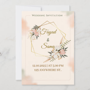 Goldfolie-Hochzeitseinladung im eleganten Schreibs Feiertagskarte