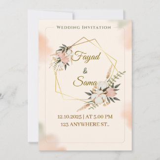 Goldfolie-Hochzeitseinladung im eleganten Schreibs Feiertagskarte