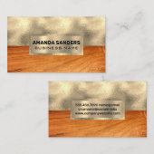 Goldfolie | Holz Visitenkarte (Vorne/Hinten)