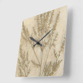 Goldfolie II Quadratische Wanduhr (Winkel)