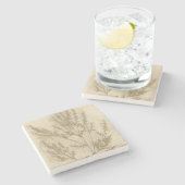 Goldfolie II Steinuntersetzer (Seitenansicht)