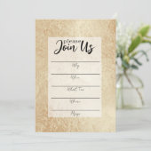 Goldfolie in der Leere Einladung (Stehend Vorderseite)