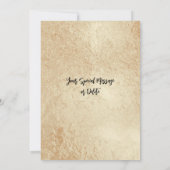 Goldfolie in der Leere Einladung (Rückseite)