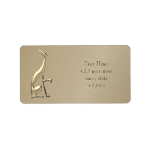 Goldfolie Italian Greyhound Hund Elegante Adresse Adressaufkleber