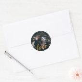 Goldfolie Kalligrafie Schrift Liebe Benutzerfoto Runder Aufkleber (Umschlag)