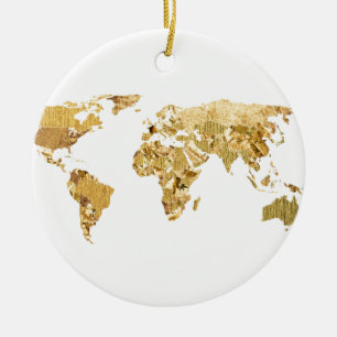 Goldfolie Keramik Ornament