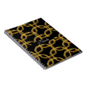 Goldfolie Kritzelkreis Modernes Notizbuch Journal Notizblock (Rechte Seite)