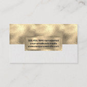 Goldfolie | Leinwand Weiße Textur Visitenkarte (Rückseite)