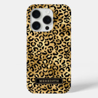Goldfolie-Leopardenprint monogrammiert