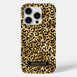Goldfolie-Leopardenprint monogrammiert Case-Mate iPhone Hülle