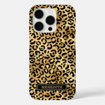 Goldfolie-Leopardenprint monogrammiert