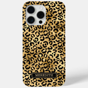 Goldfolie-Leopardenprint monogrammiert Case-Mate iPhone Hülle