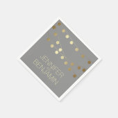 Goldfolie-Lichter Hochzeit Serviette (Ecke)