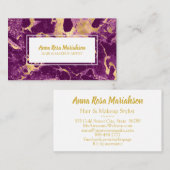 *~* Goldfolie Lila Marmor Popular Chic Glam Visitenkarte (Vorne/Hinten)