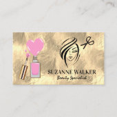 Goldfolie | Logo "Beauty Hair and Nails" Visitenkarte (Vorderseite)