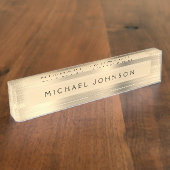 Goldfolie | Luxuriöse Berufliche Führungskraft Namensplakette (Seite)