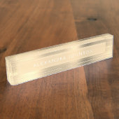 Goldfolie | Luxus Beruflich Moderne Namensplakette (Seite)