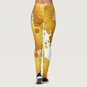 Goldfolie Luxus Paint Spritzer Splash Abstrakt Leggings (Rückseite)